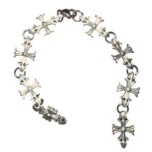 Chrome Hearts Silver Cross Bracelet